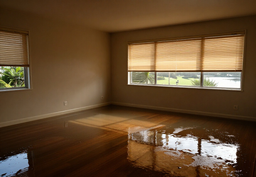 Water-damaged retail space in Cherrybrook before cleanup